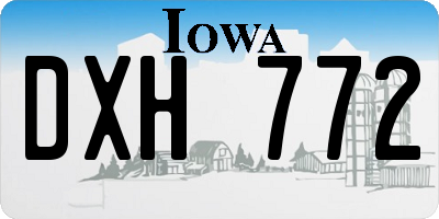 IA license plate DXH772