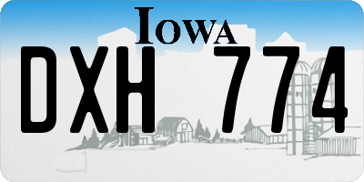 IA license plate DXH774