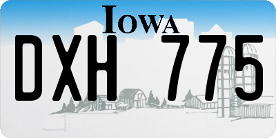 IA license plate DXH775