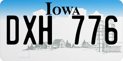 IA license plate DXH776