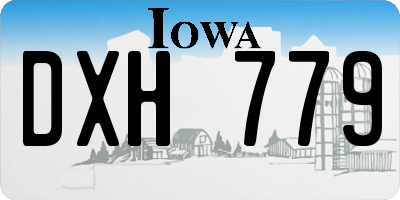 IA license plate DXH779