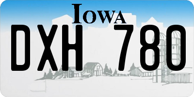 IA license plate DXH780