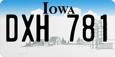 IA license plate DXH781