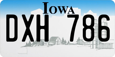 IA license plate DXH786