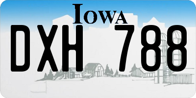 IA license plate DXH788