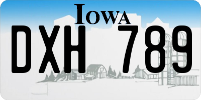 IA license plate DXH789