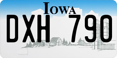 IA license plate DXH790