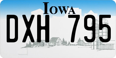 IA license plate DXH795