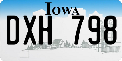 IA license plate DXH798