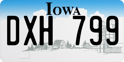 IA license plate DXH799