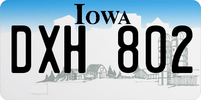 IA license plate DXH802