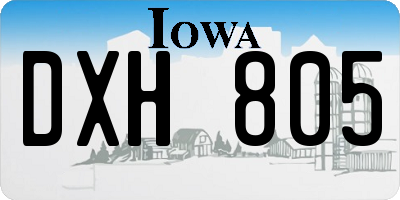 IA license plate DXH805