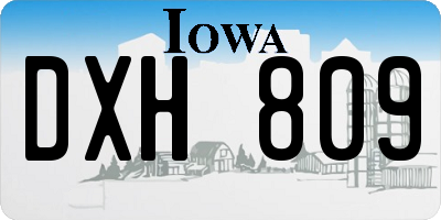 IA license plate DXH809