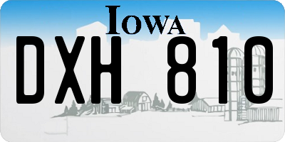 IA license plate DXH810