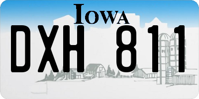 IA license plate DXH811