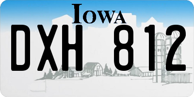 IA license plate DXH812