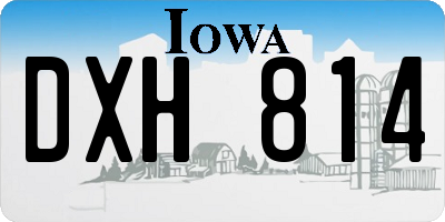 IA license plate DXH814