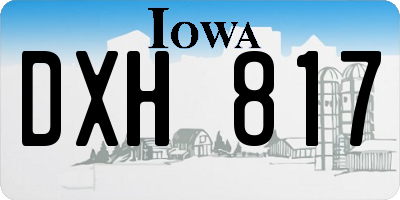 IA license plate DXH817