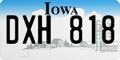 IA license plate DXH818