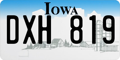 IA license plate DXH819