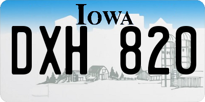 IA license plate DXH820