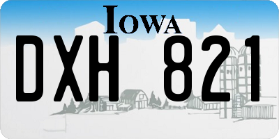 IA license plate DXH821