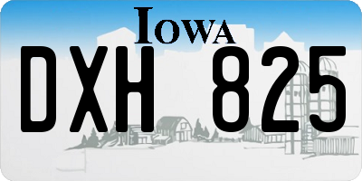 IA license plate DXH825