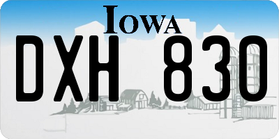 IA license plate DXH830