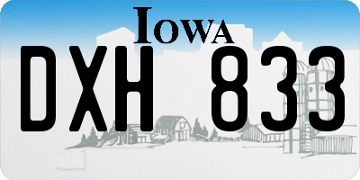IA license plate DXH833