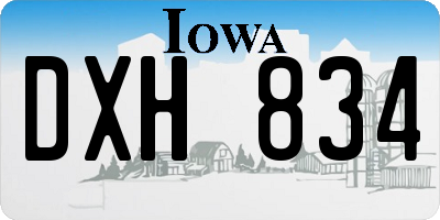 IA license plate DXH834