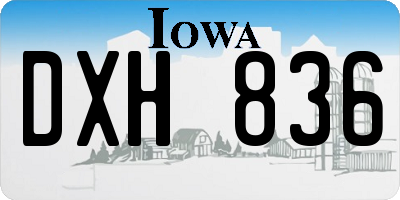 IA license plate DXH836