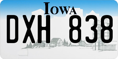 IA license plate DXH838