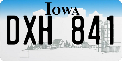 IA license plate DXH841