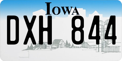 IA license plate DXH844