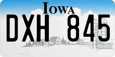 IA license plate DXH845