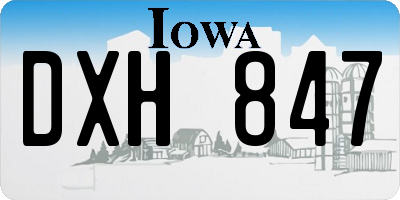 IA license plate DXH847