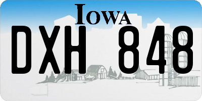 IA license plate DXH848