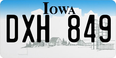 IA license plate DXH849