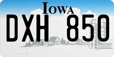 IA license plate DXH850