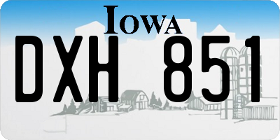 IA license plate DXH851