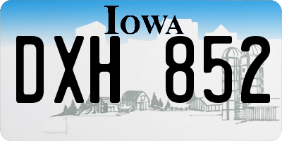 IA license plate DXH852