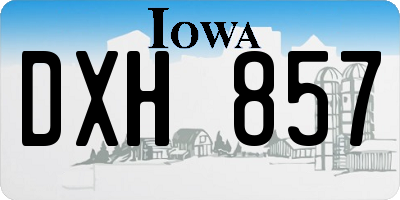 IA license plate DXH857