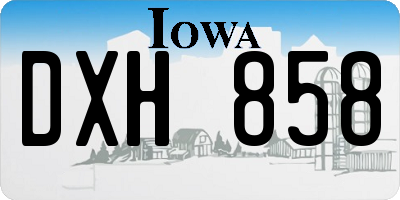 IA license plate DXH858