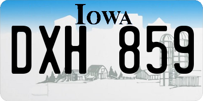 IA license plate DXH859