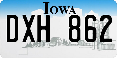 IA license plate DXH862