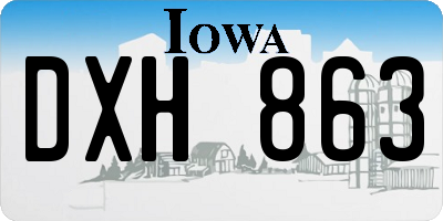 IA license plate DXH863