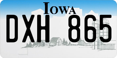 IA license plate DXH865