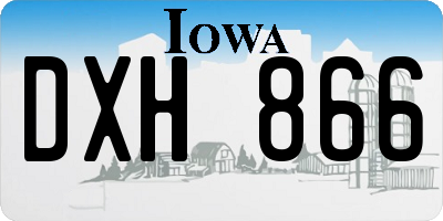 IA license plate DXH866