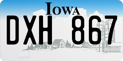 IA license plate DXH867