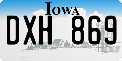 IA license plate DXH869